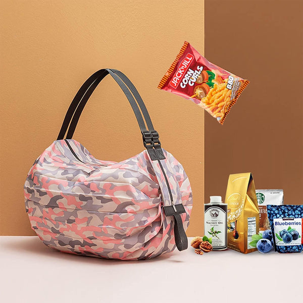 Foldable Shopping Handbag Travel Bag Women Shoulder Waterproof Carry Bag, Folding Tote Bag With Zip (1Pcs)
