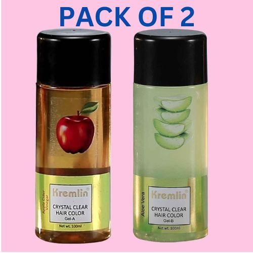 Kremlin Crystal Clear Gel Hair Colour & Apple and Alover Bottle(Pack of 2)