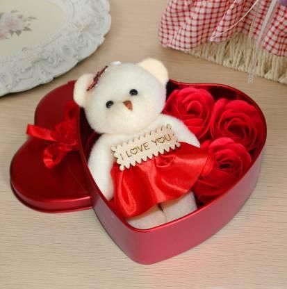 Sweet Heart Box with Cute Teddy Bear  Special and Precious heart box for Decorative Showpiece for Birthday Gift, Return Gift and Home Decoration
