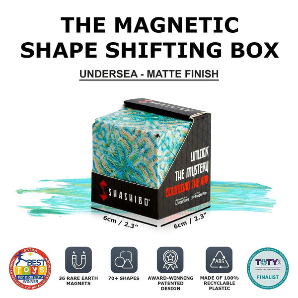 Shape Shifting Box Award-Winning, Patented Fidget Cube w/ 36 Rare Earth Magnets