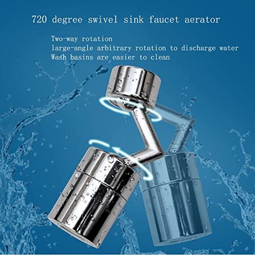 Rotatable Faucet Sprayer Head with Durable Copper, Anti-Splash, Oxygen-Enriched Foam, 4-Layer Net Filter, Leakproof Design with Double O-Ring